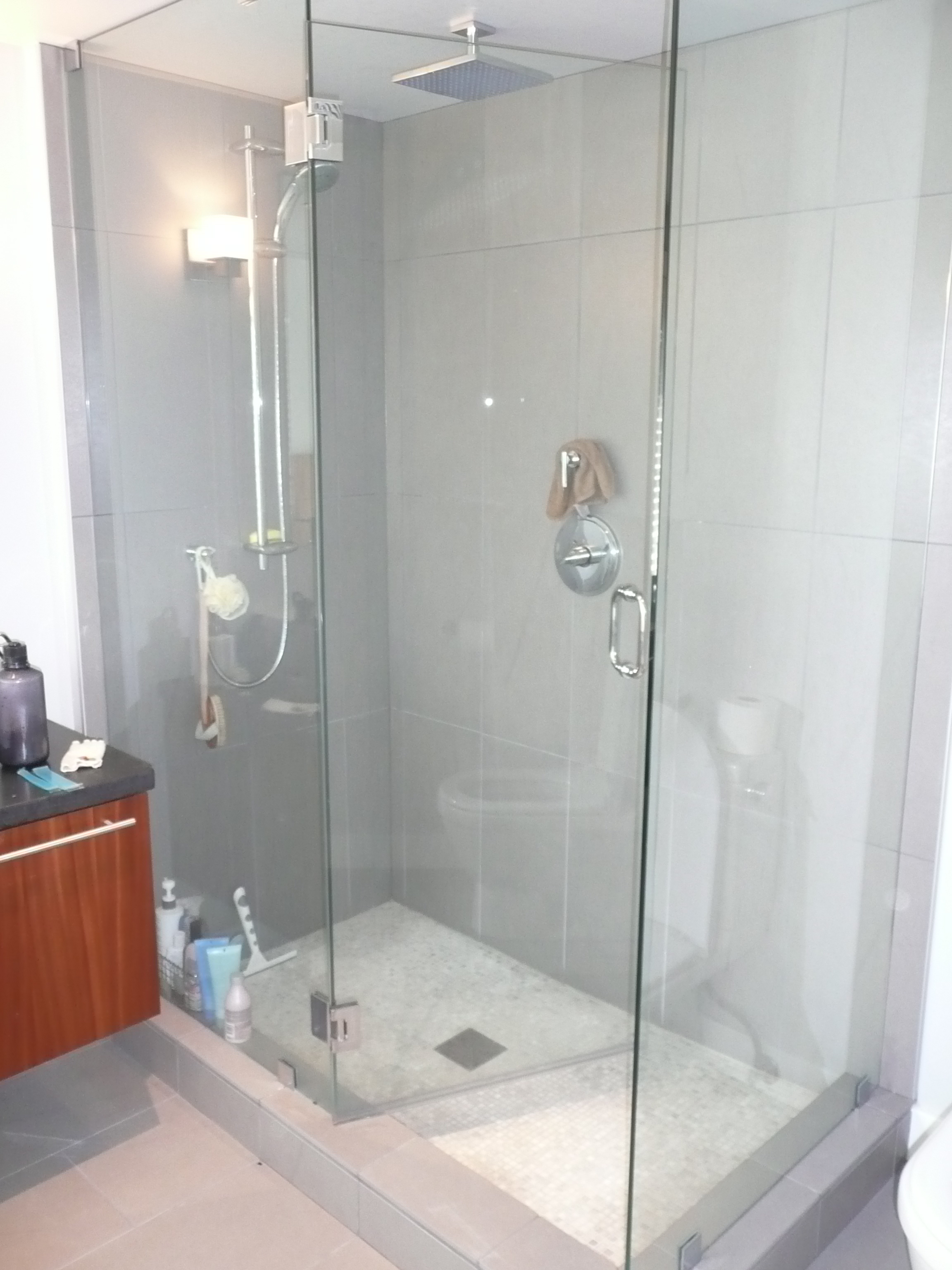 Glass Rainfall Shower Silver Fern Ventures Inc.